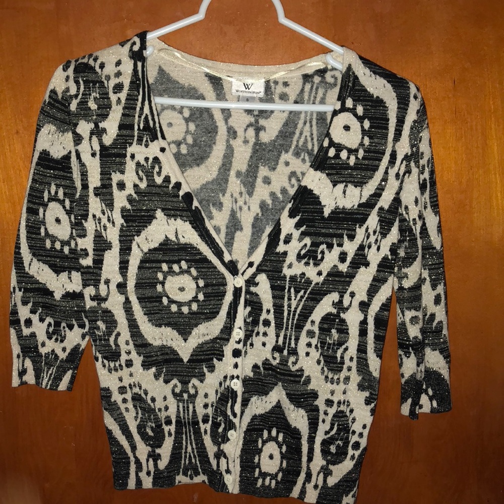 NEW Worthington sweater with gold sparkle